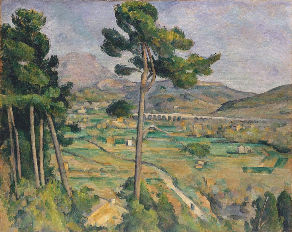 Detail of Landscape with viaduct: Montagne Sainte-Victoire, c.1885-87 by Paul Cezanne