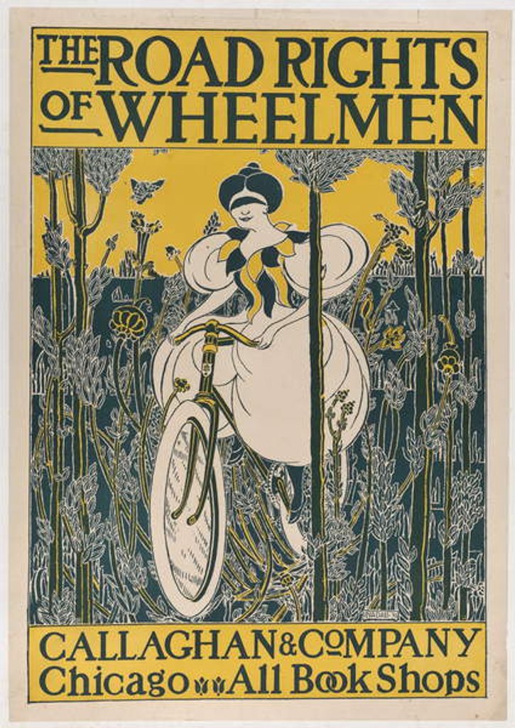 Detail of The Road Rights of Wheelmen, 1895 by E Nadall
