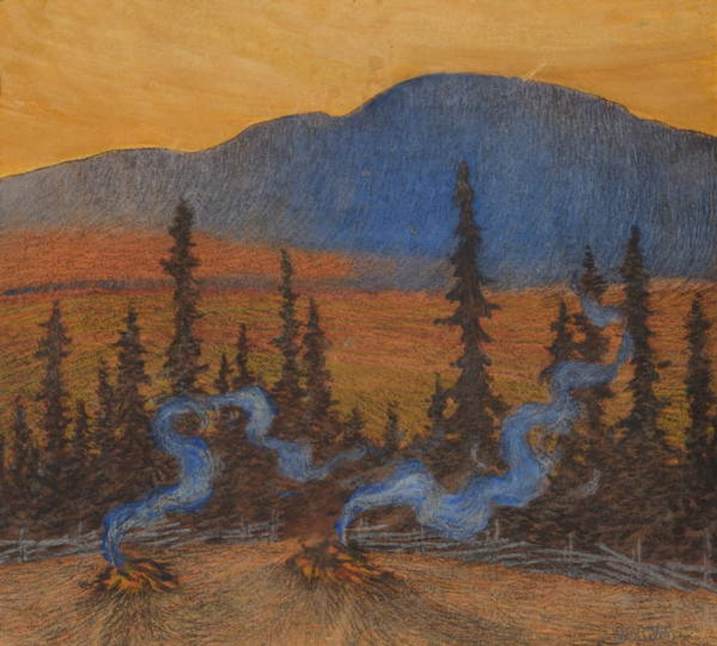 Detail of Autumn at Indalsliden, 1889 by Helmer Osslund