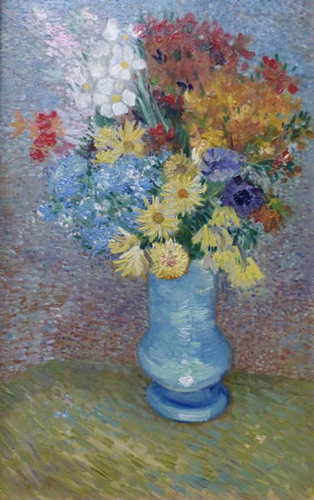 Detail of Flowers in a Blue Vase, c.1887 by Vincent van Gogh