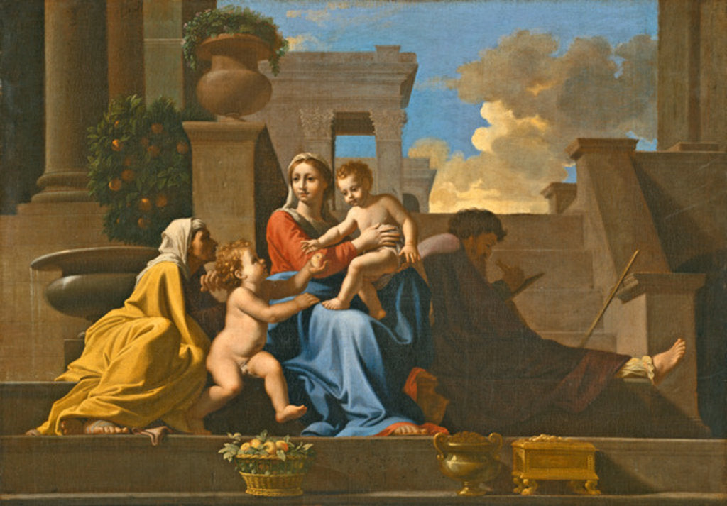 Detail of The Holy Family on the Steps, 1648 by Nicolas Poussin