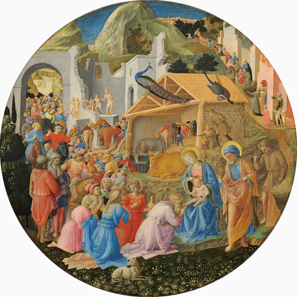 Detail of The Adoration of the Magi, c.1440-60 by Fra & Lippi F Angelico