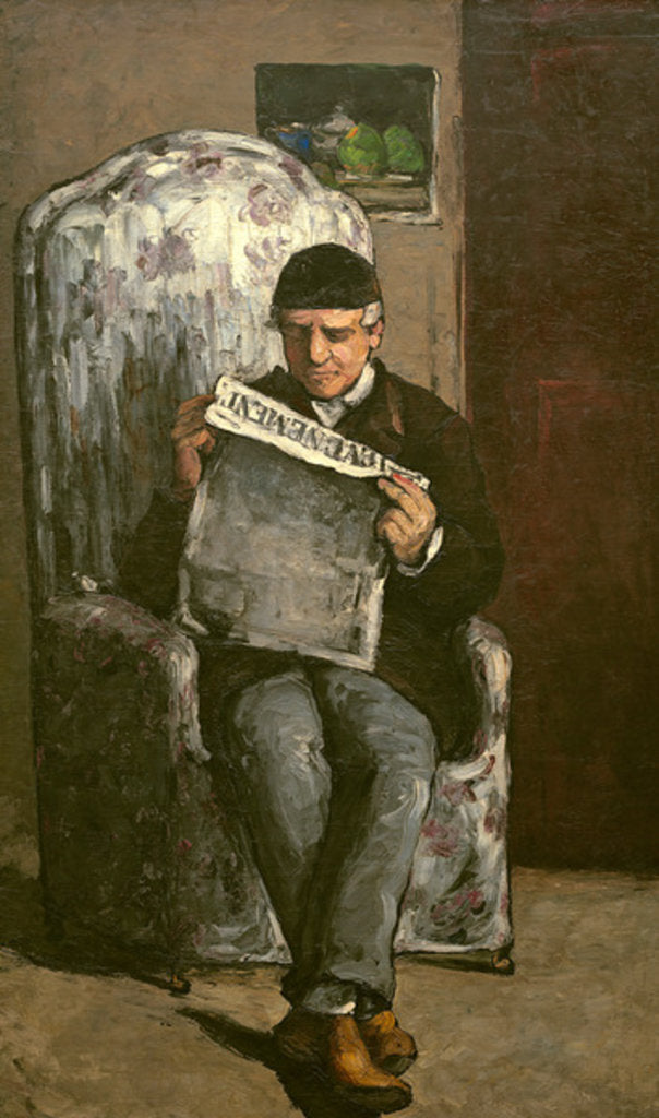 Detail of The Artist's Father, Reading 'L'Événement', 1866 by Paul Cezanne