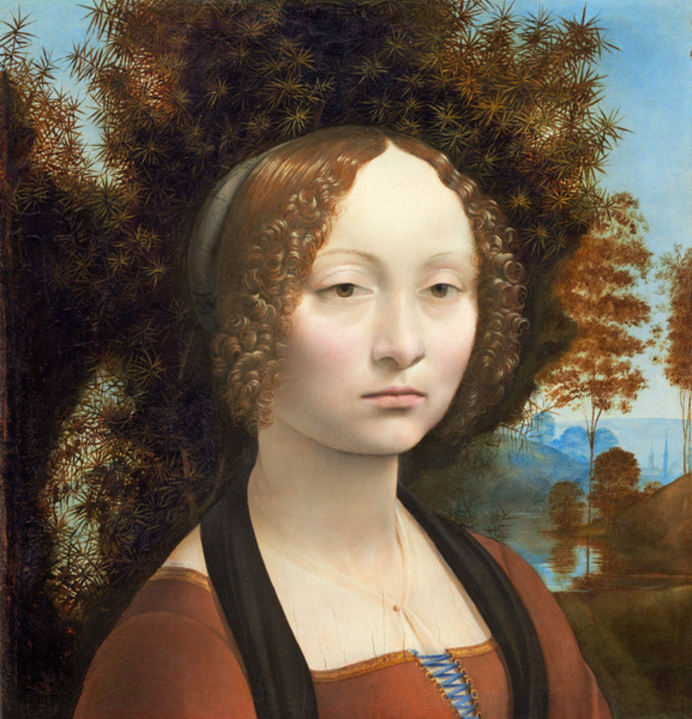 Detail of Ginevra de' Benci, c. 1474- 78 by Leonardo da Vinci