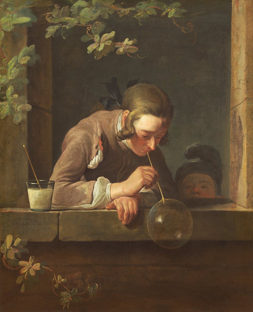 Detail of Soap Bubbles, c. 1733- 34 by Jean-Baptiste Simeon Chardin