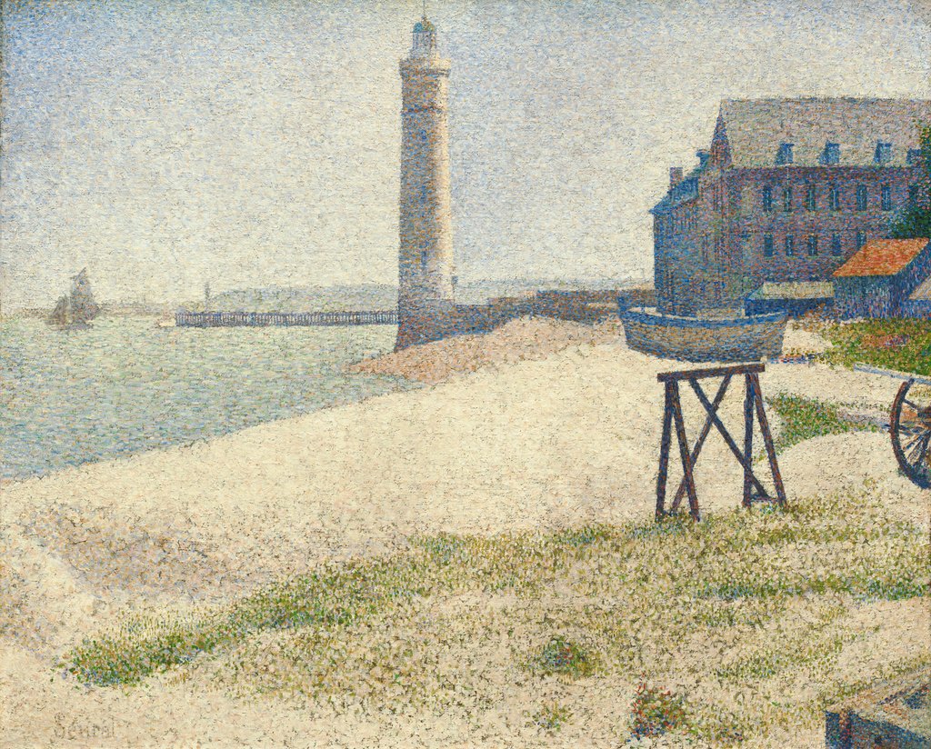 Detail of The Lighthouse at Honfleur, 1886 by Georges Pierre Seurat