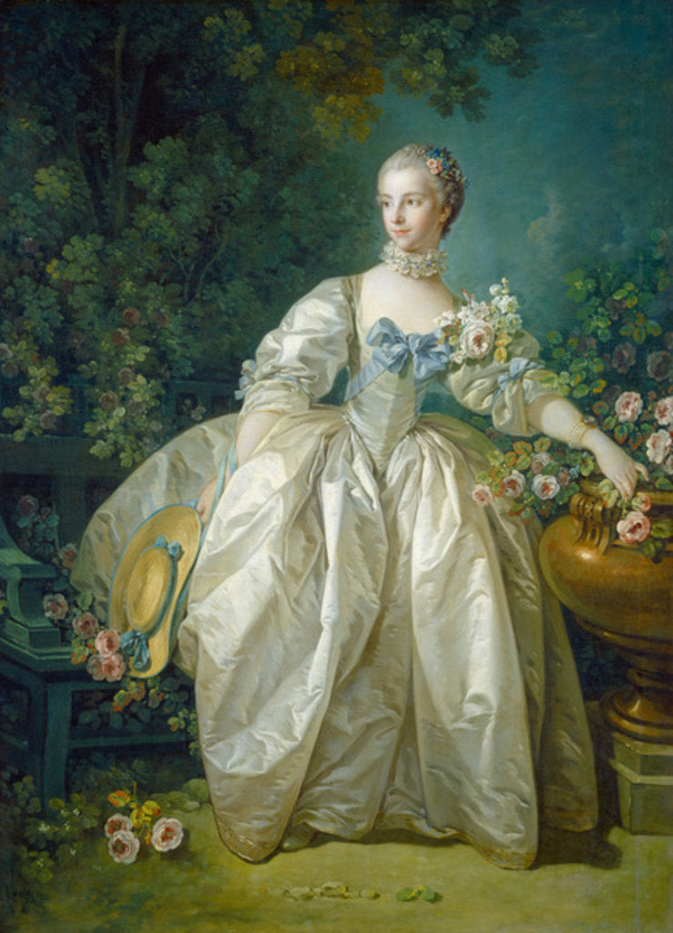 Detail of Madame Bergeret, c. 1766 by Francois Boucher