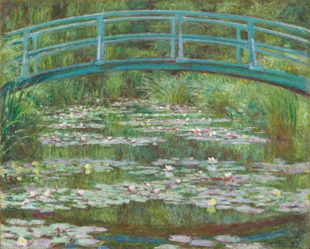 Detail of The Japanese Footbridge, Giverny 1899 by Claude Monet