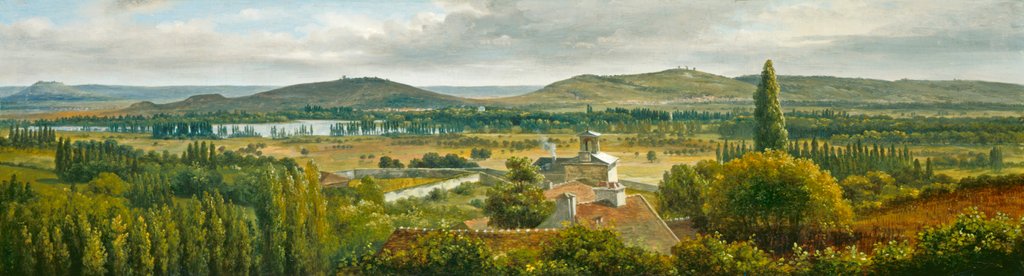 Detail of Panoramic View of the Ile-de-France, c. 1830 by Theodore Rousseau