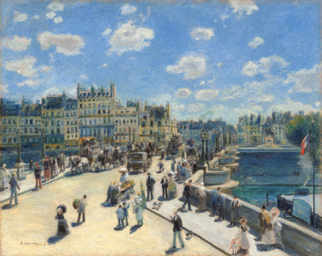 Detail of Pont Neuf, Paris, 1872 by Pierre Auguste Renoir