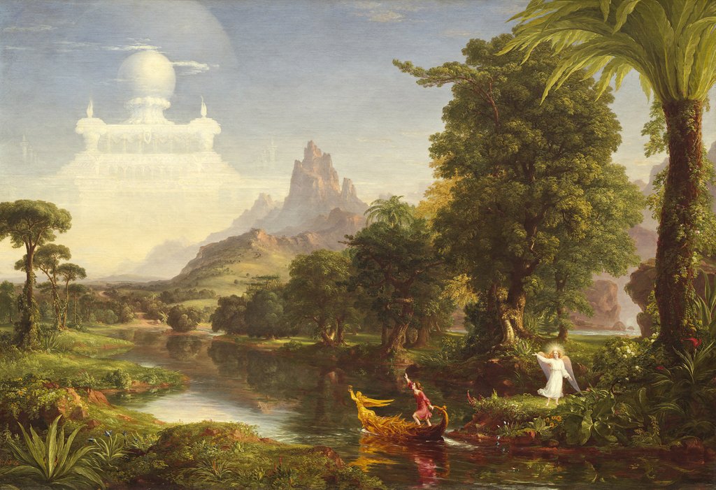 Detail of The Voyage of Life: Youth, 1842 by Thomas Cole