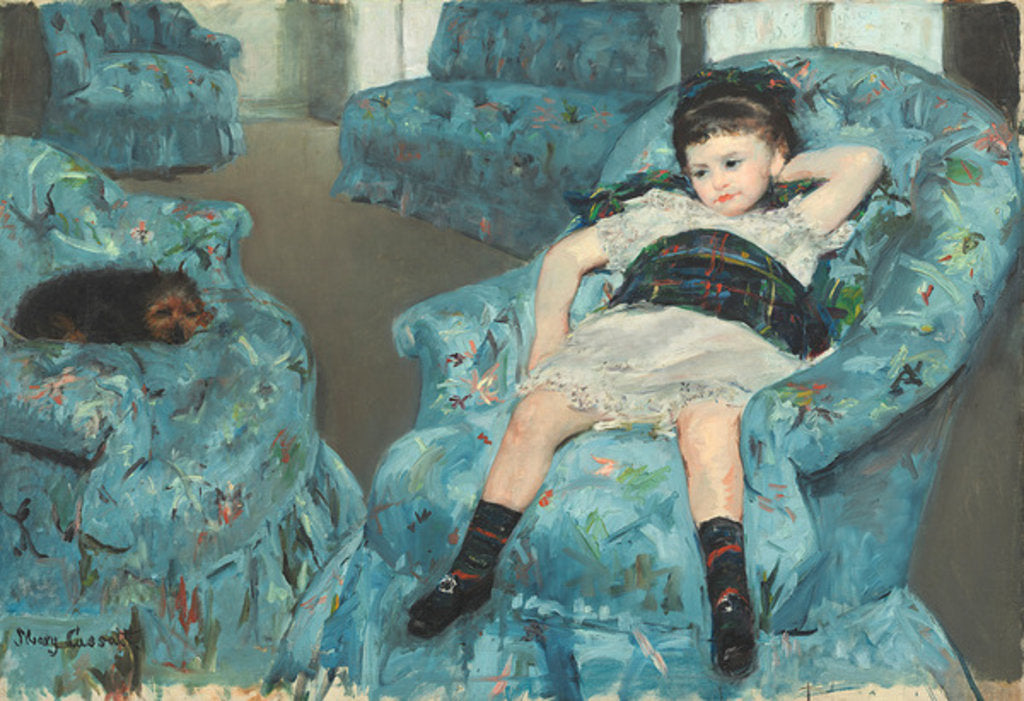 Detail of Little Girl in a Blue Armchair, 1878 by Mary Stevenson Cassatt