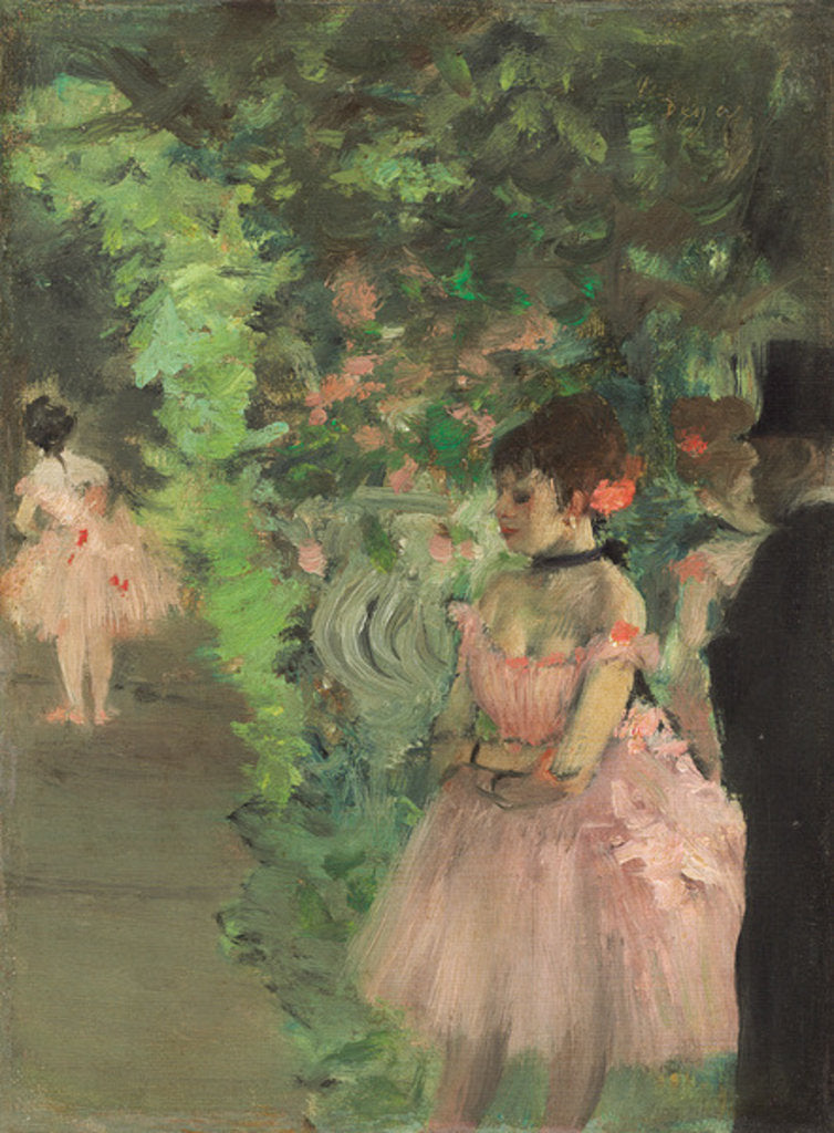 Detail of Dancers Backstage, 1876-1883 by Edgar Degas