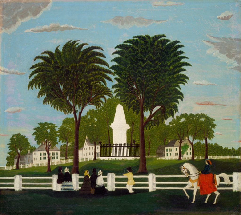 Detail of Lexington Battle Monument, c.1830 by American School
