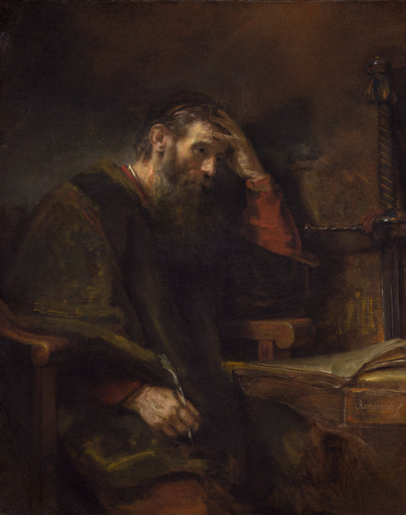Detail of The Apostle Paul, c.1657 by Rembrandt Harmensz. van Rijn