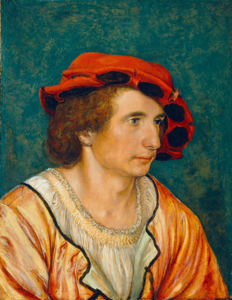 Detail of Portrait of a Young Man, c.1520-1530 by Hans (attr. to) Holbein the Younger