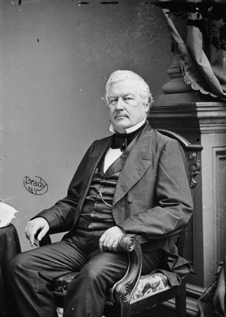 Detail of President Millard Fillmore, 1855-65 by Mathew Brady