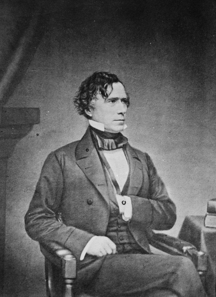 Detail of President Franklin Pierce, 1855-65 by Mathew Brady