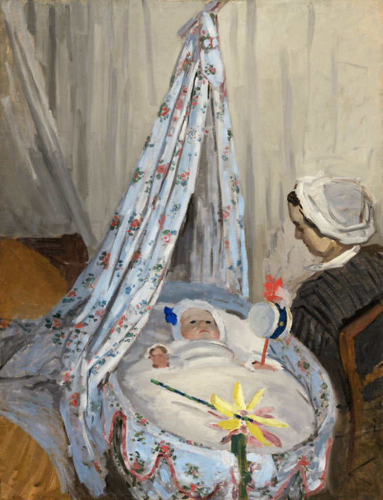 Detail of The Cradle, Camille with the Artist's Son Jean, 1867 by Claude Monet