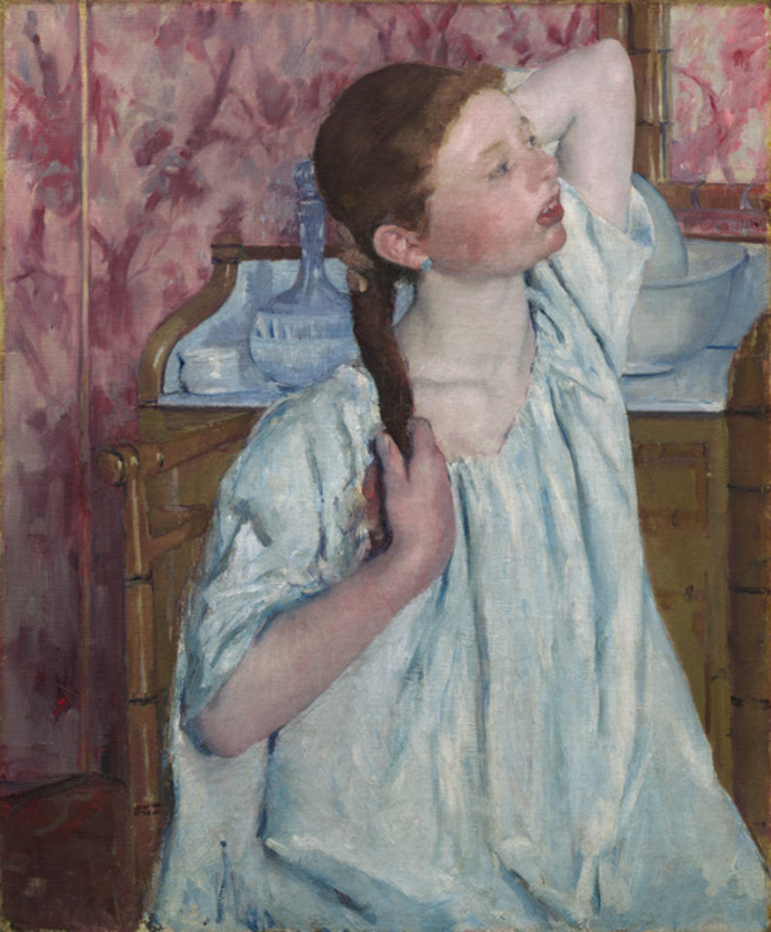 Detail of Girl Arranging Her Hair, 1886 by Mary Stevenson Cassatt