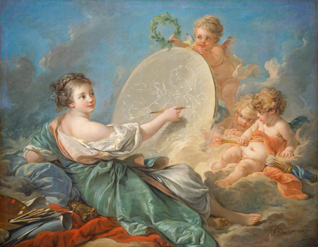 Detail of Allegory of Painting, 1765 by Francois Boucher