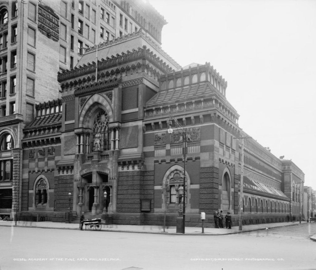 Detail of Pennsylvania Academy of Fine Arts, Philadelphia, Pennsylvania, c.1900 by Detroit Publishing Co.