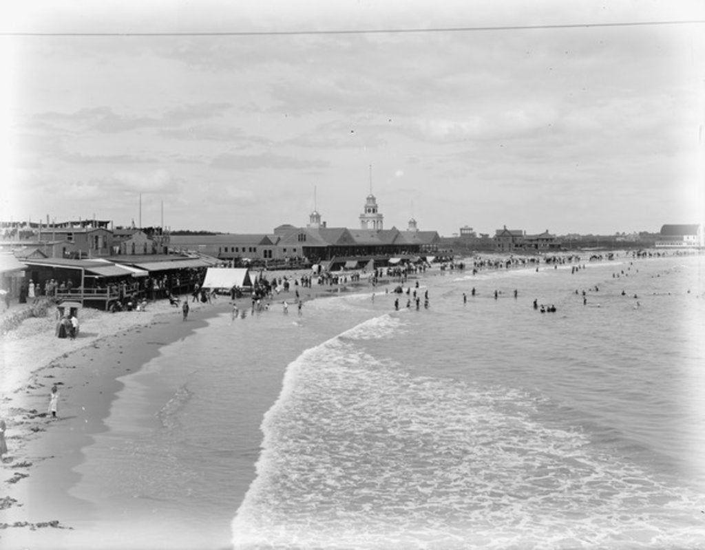 Detail of Narragansett Beach and Pier, Rhode Island, c.1899 by Detroit Publishing Co.