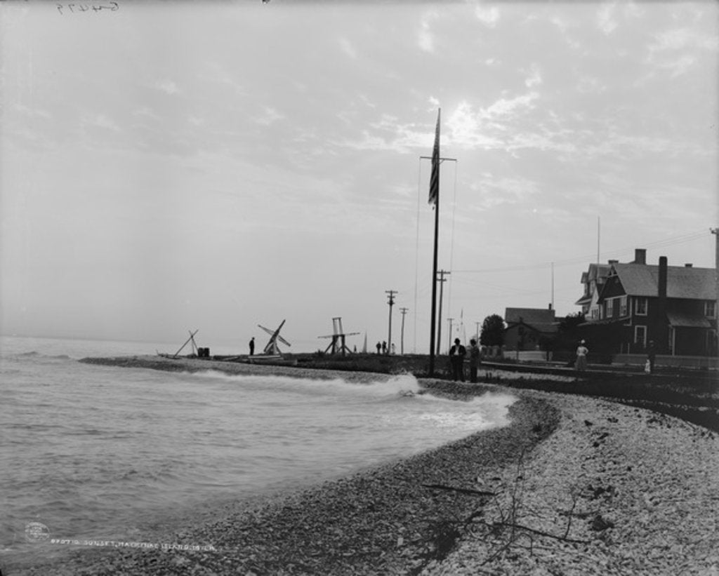 Detail of Sunset, Mackinac Island, Michigan, c.1908 by Detroit Publishing Co.