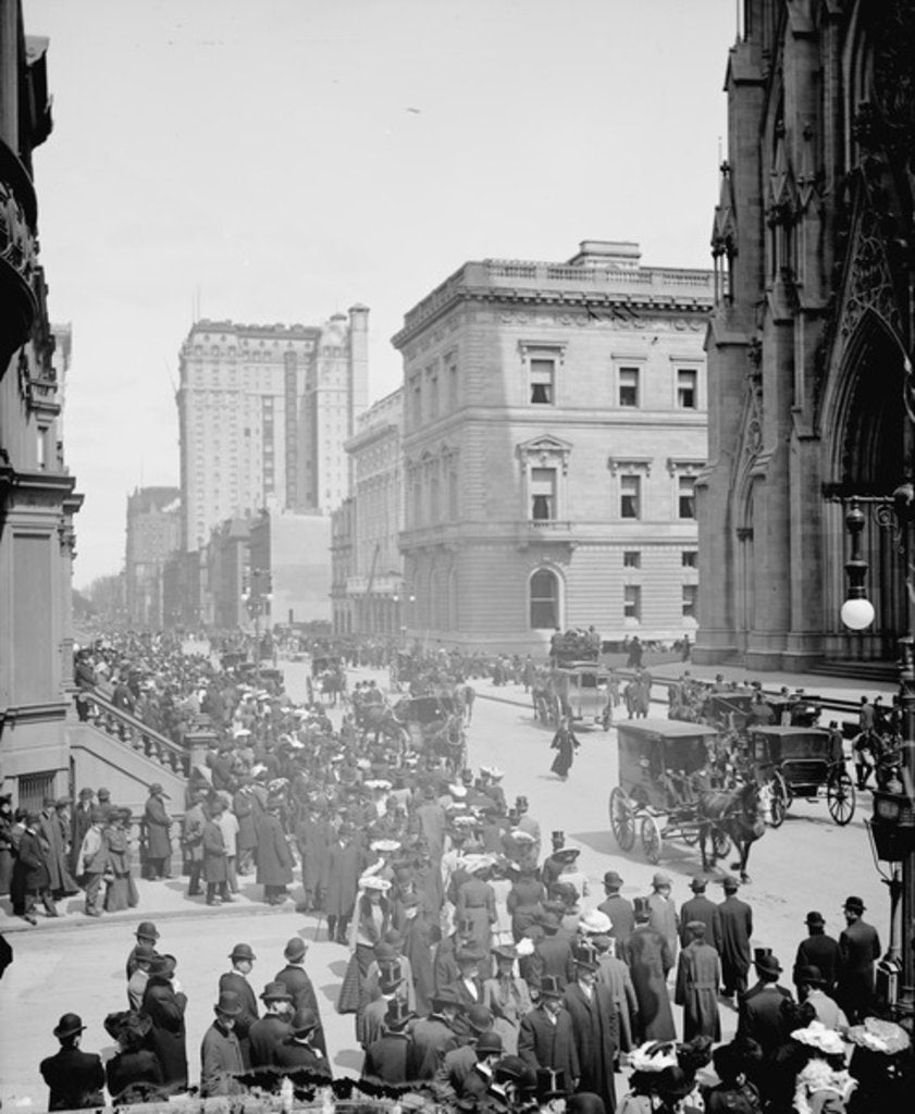 Detail of Easter morning on Fifth Avenue, New York, N.Y. by Anonymous