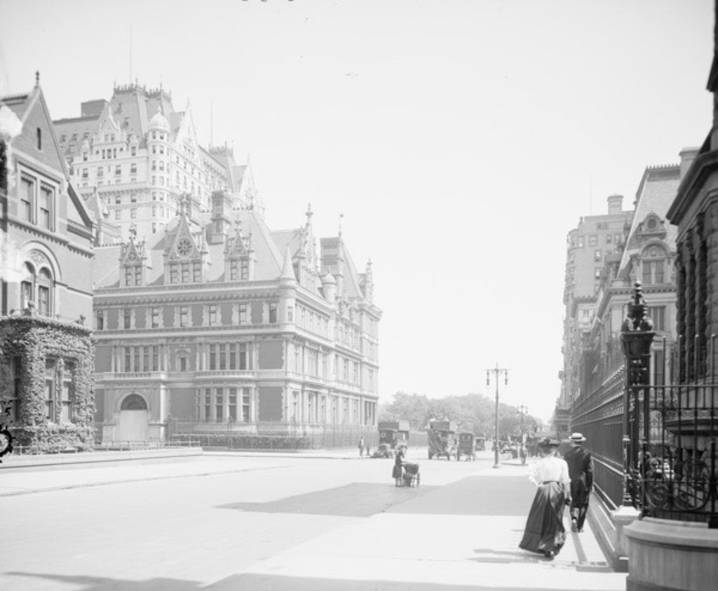 Detail of New York, N.Y., Vanderbilt House, Plaza Hotel, and entrance to Central Park by Anonymous