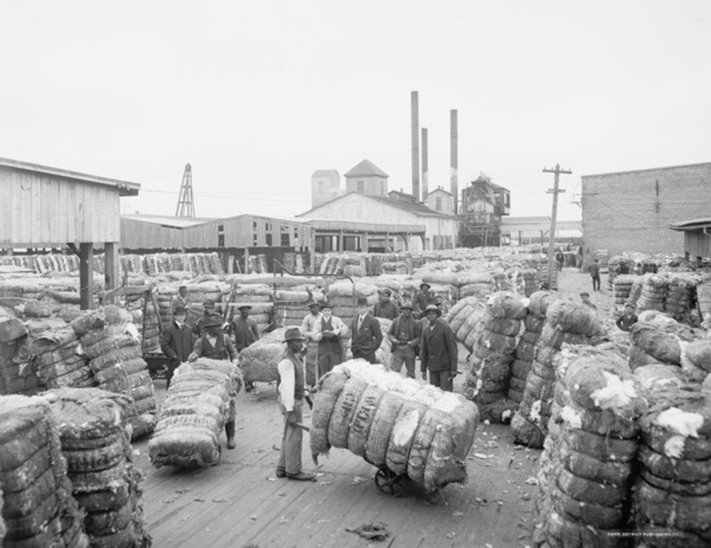 Detail of Weighing cotton by Anonymous