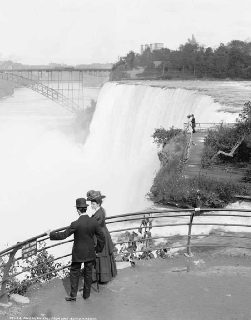 Detail of American Falls from Goat Island, Niagara by Unknown photographer