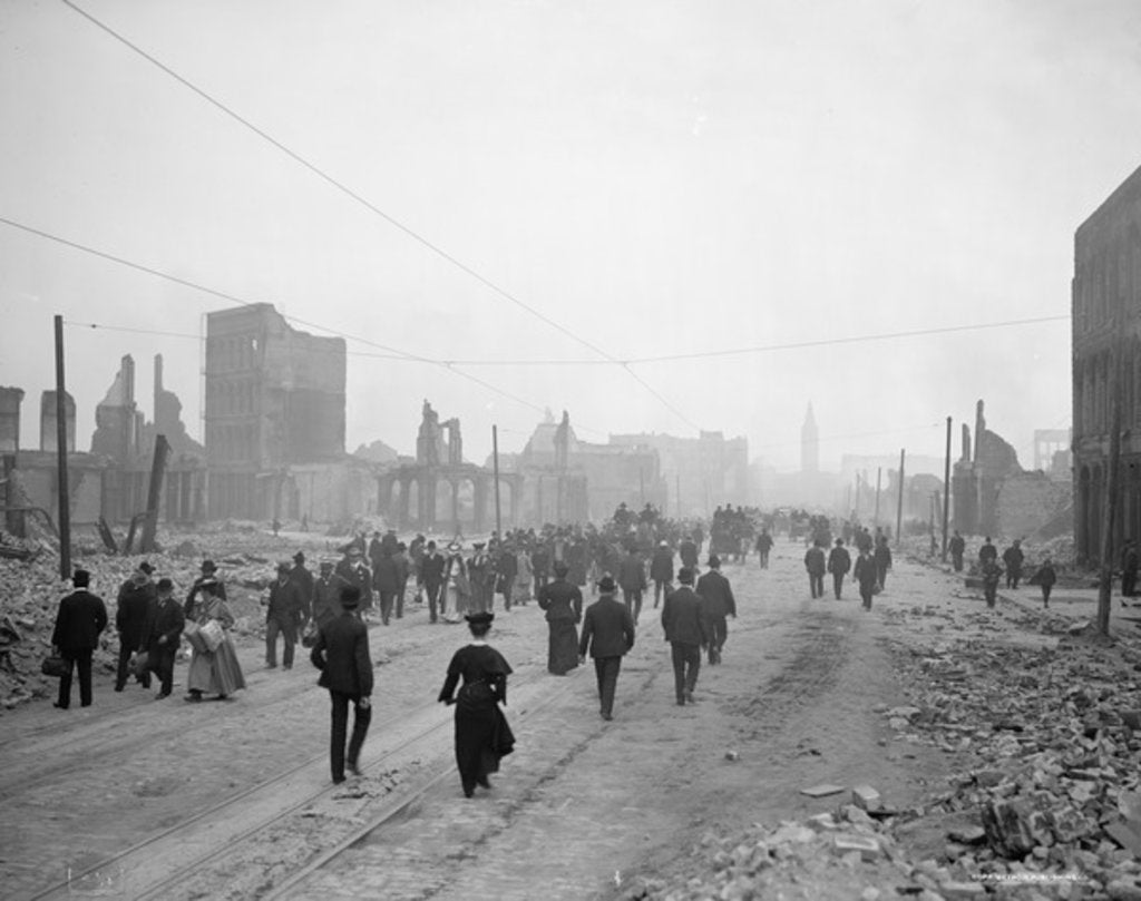 Detail of Market Street toward ferry, San Francisco, Calif. by Anonymous