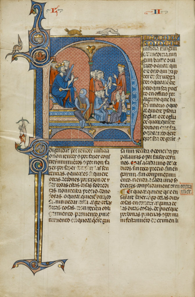 Detail of Page from a manuscript of the Vidal Mayor manuscript by Catalan School