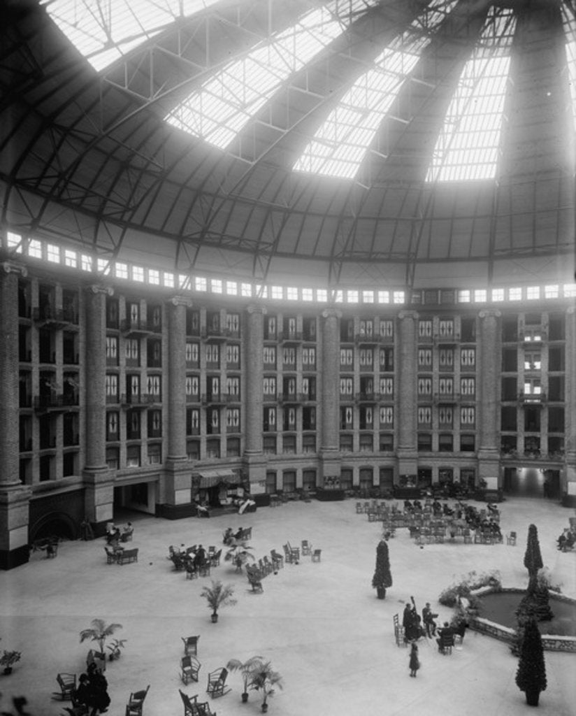 Detail of Atrium of New West Baden Springs Hotel, West Baden Springs, Indiana, c.1900-15 by Detroit Publishing Co.