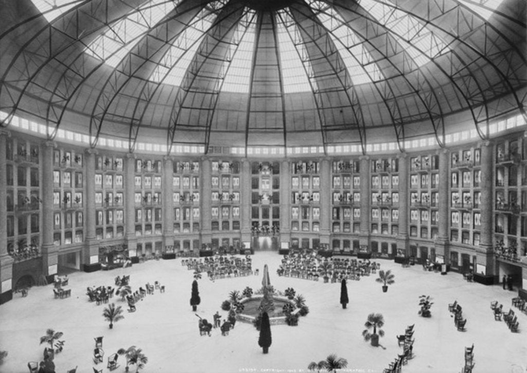 Detail of Atrium of New West Baden Springs Hotel, West Baden Springs, Indiana, c.1900-15 by Detroit Publishing Co.