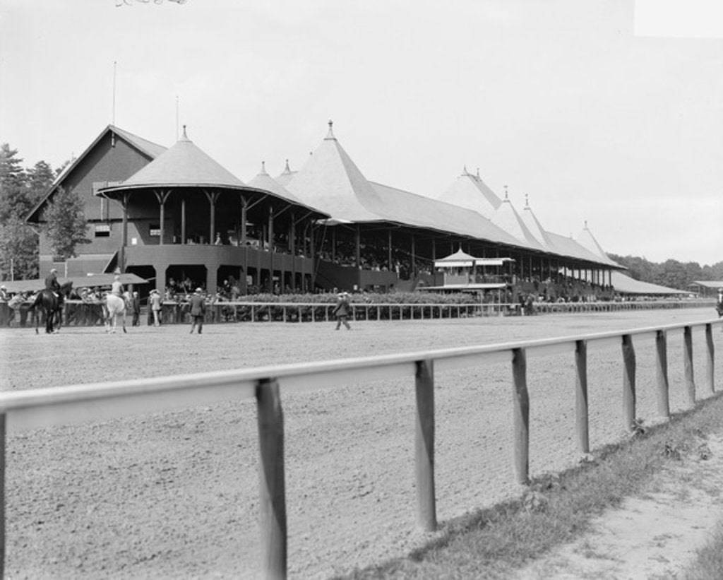 Detail of Saratoga Springs, N.Y., grand stand, race track, c.1900-10 by Detroit Publishing Co.