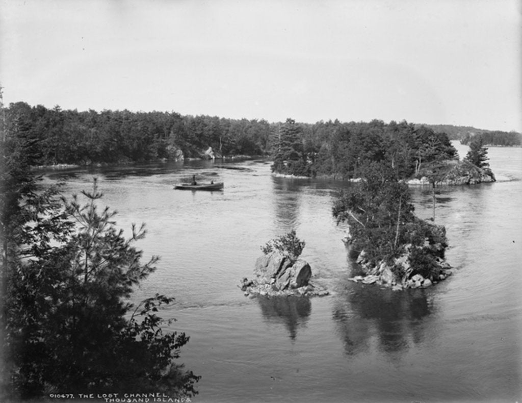 Detail of The Lost Channel, Thousand Islands, c.1890-1901 by Detroit Publishing Co.