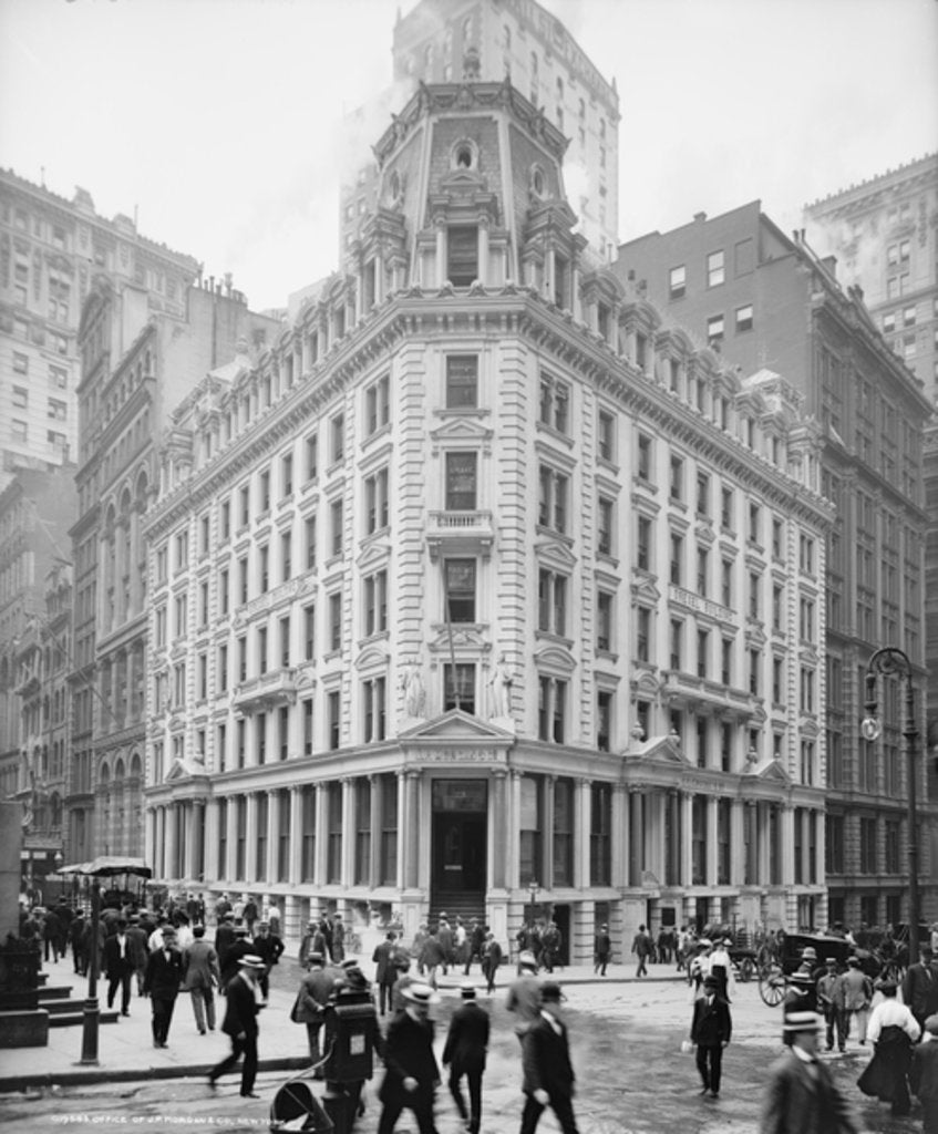 Detail of Office of J.P. Morgan & Co., New York, c.1900-06 by Detroit Publishing Co.