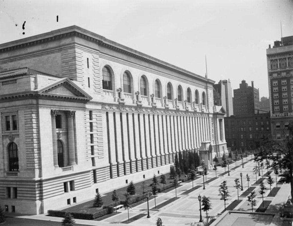 Detail of New York Public Library, c.1910 by Detroit Publishing Co.
