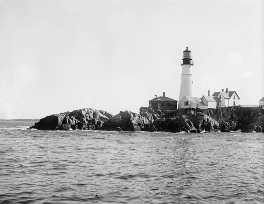 Detail of Portland Head Light, Portland, Maine, c.1900-10 by Detroit Publishing Co.