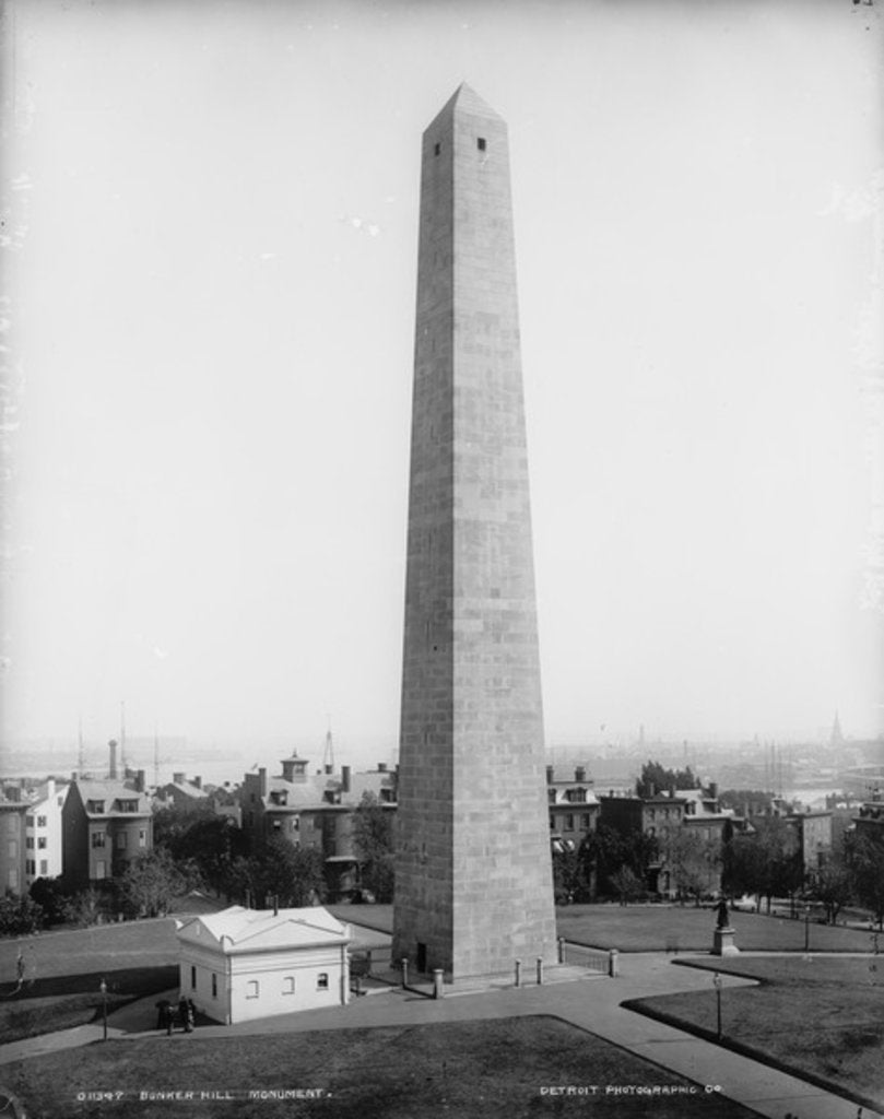 Detail of Bunker Hill Monument, Charlestown, Massachusetts, c.1890-99 by Detroit Publishing Co.