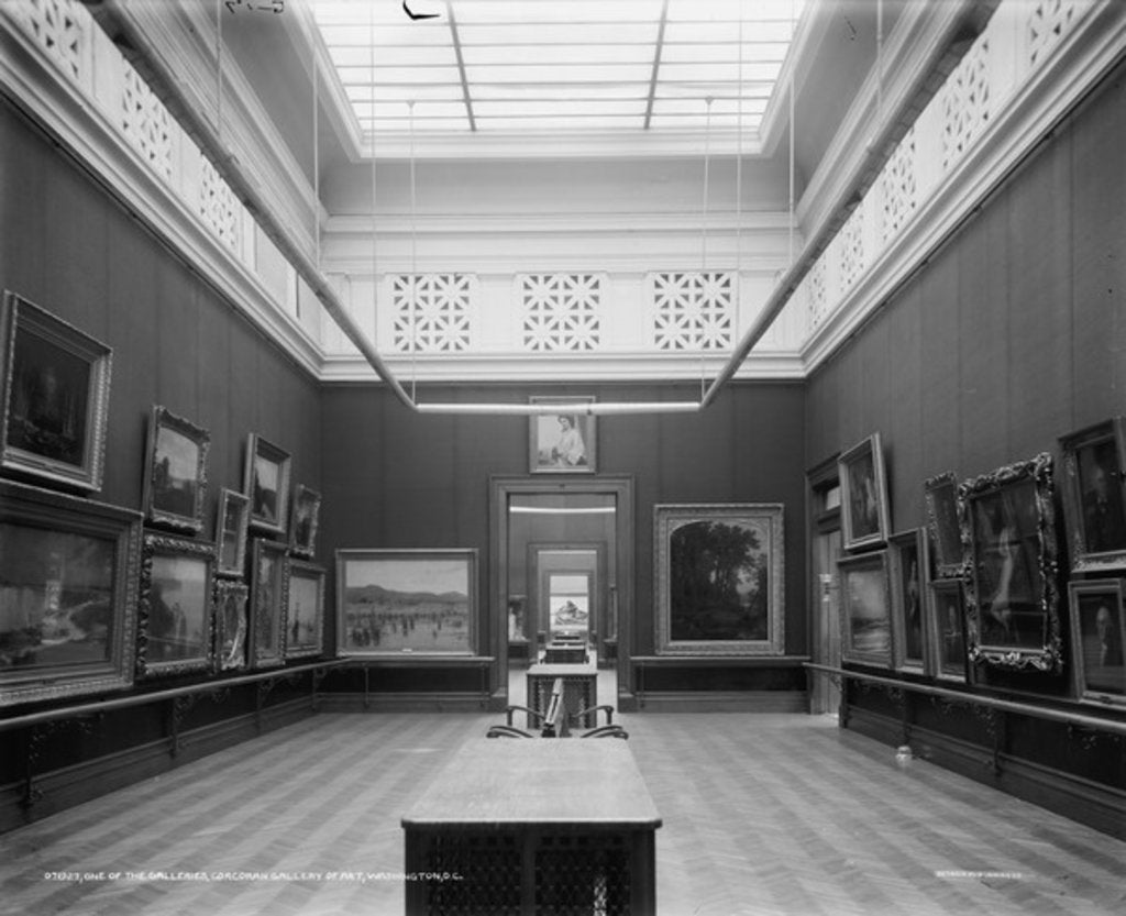 Detail of One of the galleries, Corcoran Gallery of Art, Washington, D.C., c.1905-15 by Detroit Publishing Co.