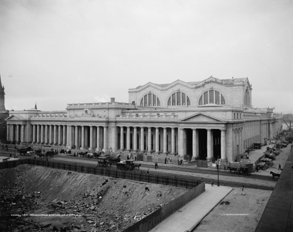 Detail of New Pennsylvania Station, New York, N.Y., c.1904-20 by Detroit Publishing Co.