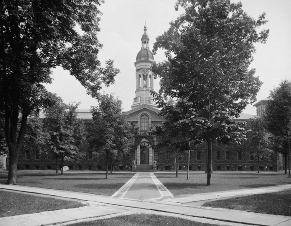 Detail of Nassau Hall, Princeton University, N.J., c.1903 by Detroit Publishing Co.