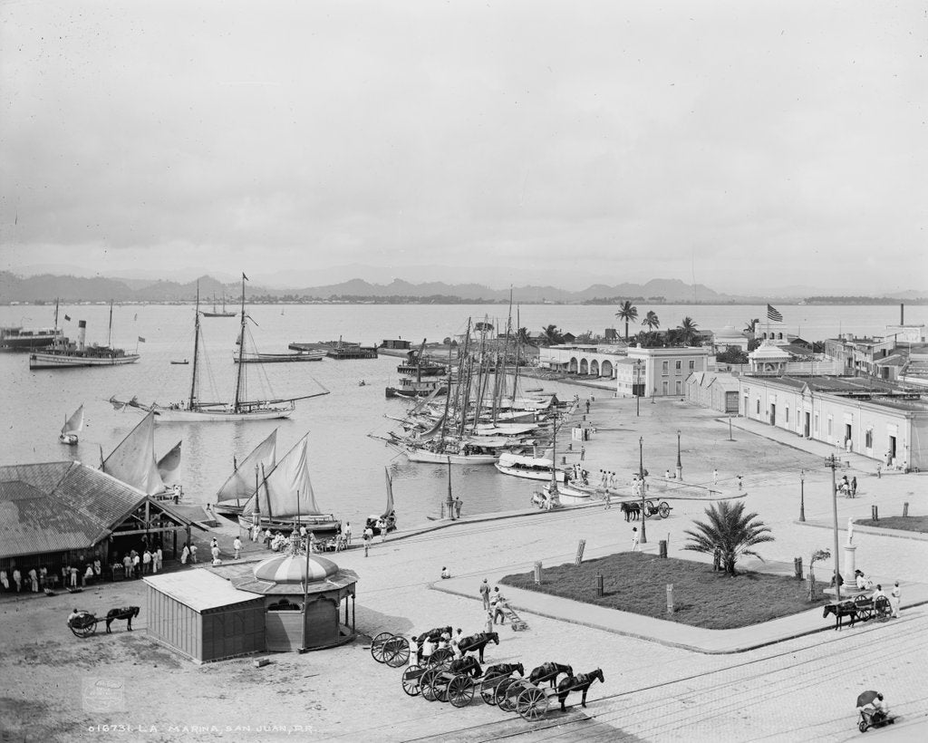 Detail of La Marina, San Juan, Puerto Rico, c.1903 by Detroit Publishing Co.