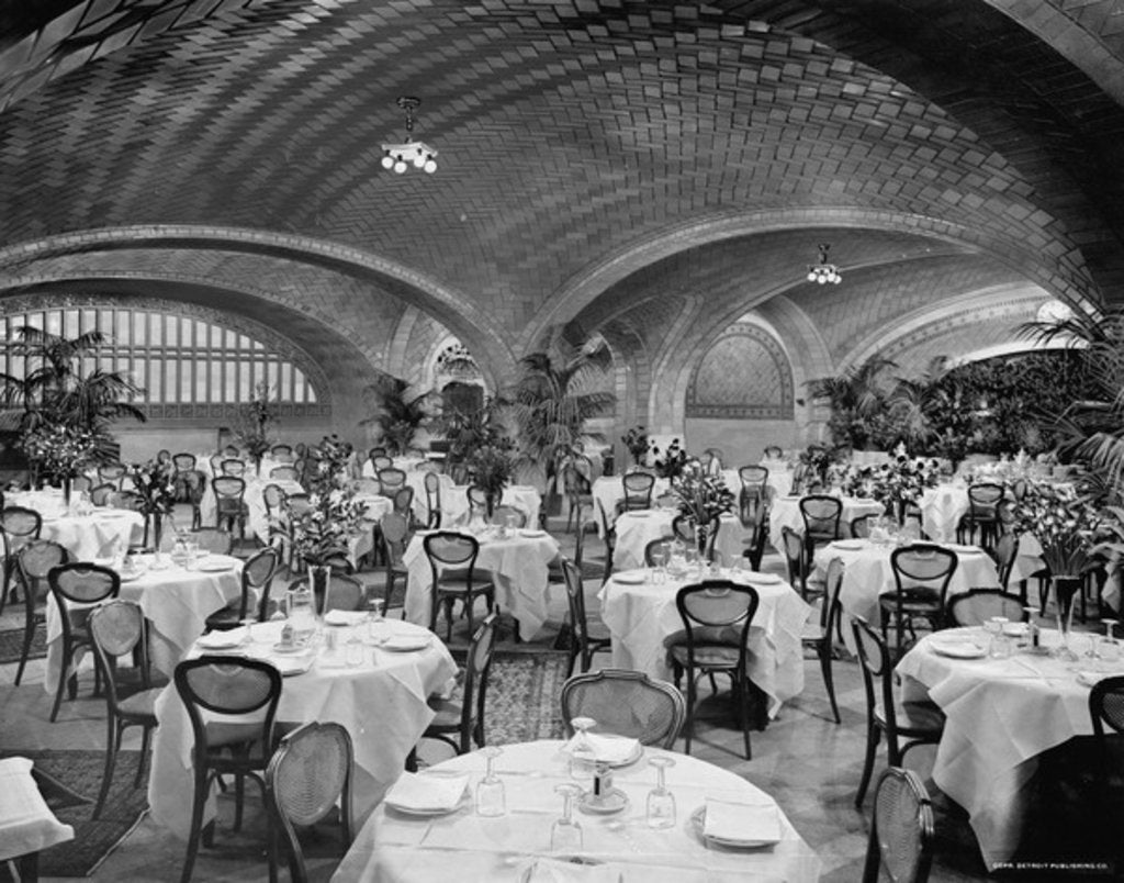 Detail of Restaurant, Grand Central Terminal, N.Y. Central Lines, New York, c.1910-20 by Detroit Publishing Co.