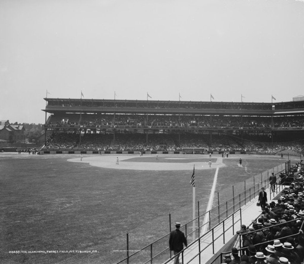 Detail of The Bleachers, Forbes Field, Pittsburgh, Pennsylvania, c.1900-15 by Detroit Publishing Co.
