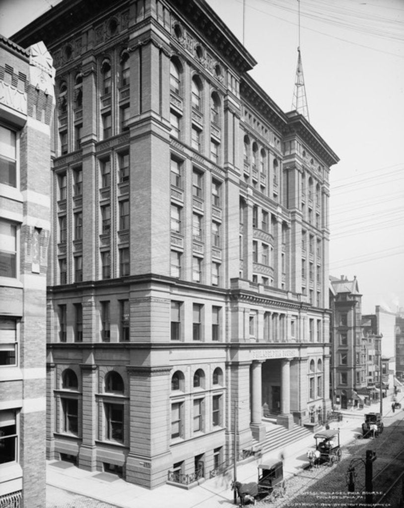 Detail of Philadelphia Bourse, Philadelphia, Pennsylvania, c.1904 by Detroit Publishing Co.