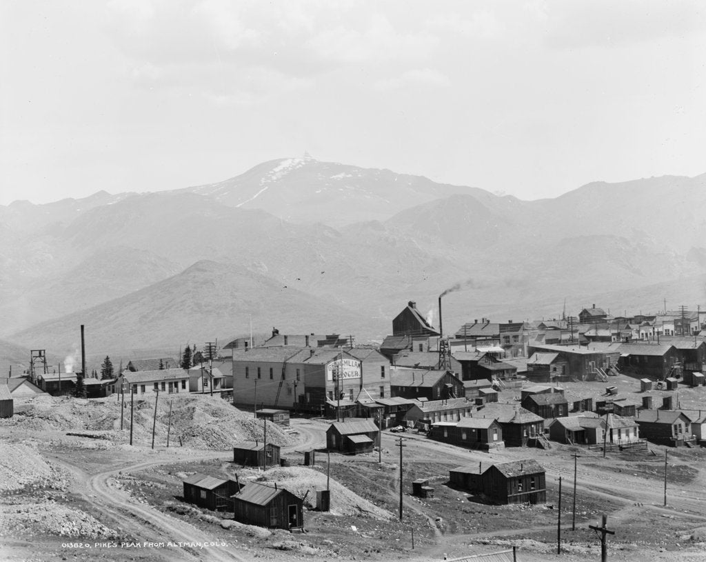 Detail of Pike's Peak from Altman, Colorado, c.1900 by Detroit Publishing Co.